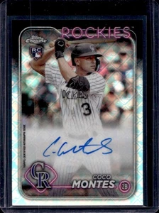 2024 Topps Chrome Logofractor Coco Montes MLB Refractor Auto RC #RCA-CMO Rockies - Picture 1 of 2