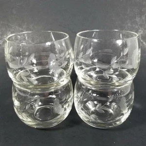 4 Princess House Heritage Roly Poly Cocktail Glas Set 2-1/4" 5oz Lot Saft 1966 - Bild 1 von 9
