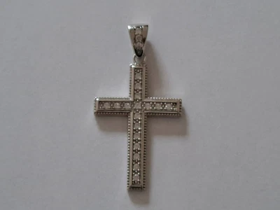 Unique Exklusiver Zirkonia Kreuz Anhänger aus Silber SP0171 - Bild 1 von 4