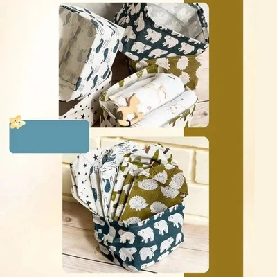 Canvas Storage Basket Clutter-Free Desk Effortless Organization For Workspace - Image 1 of 4