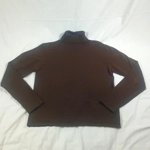 Vintage County Thing Silk Cashmere Sweater Womens M Brown Turtleneck Minimalist - Picture 1 of 8