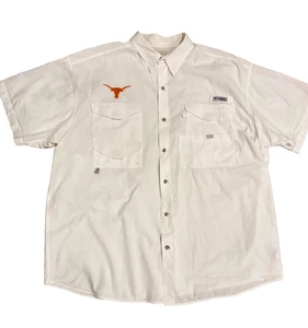 Columbia PFG Vented Texas Longhorns Shirt NCAA Weiß Kurzarm XXL - Bild 1 von 11