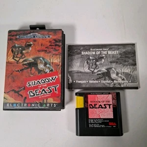 Shadow of the Beast Sega Mega Drive Videojuego Manual PAL - Imagen 1 de 5