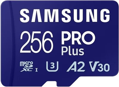 Samsung PRO Plus MicroSD Card, 256 GB, UHS-I U3, Full HD & 4K UHD, Read Speed - Image 1 of 4
