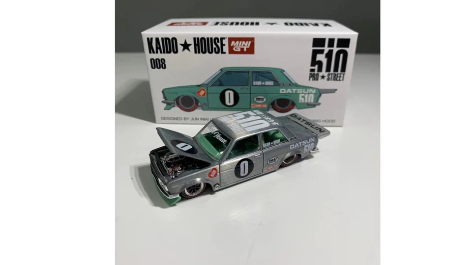 ¡PERSECUCIÓN! Kaido House x Mini GT #008 Datsun 510 Pro Street KDO510 Sung Kang-KHMG008 Foto 1 de 1
