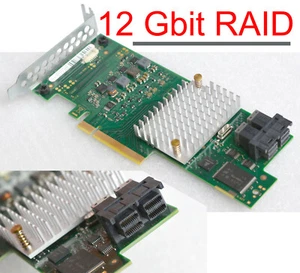12 Gb PCIe x8 SAS SATA RAID CONTROLLER A3C40174126 SFF-8643 FÜR 8 FESTPLAT. V137 - Bild 1 von 4