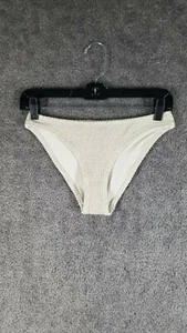 Weekday Womens Sz XS Recycled Texture Bikini Briefs White NWT Swimwear Bathing - Picture 1 of 10