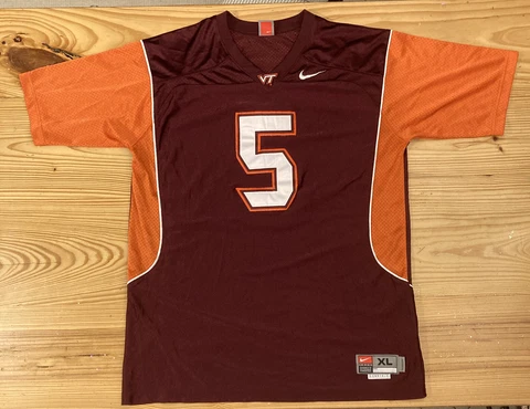 Virginia Tech Team Nike Football Jersey Tyrod Taylor #5 XL Hokies Cover