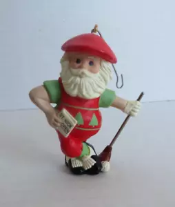 Ornamento Keepsake Vintage Natale Vacanze Hallmark ""Par For Babbo Natale" 1988 - Foto 1 di 3