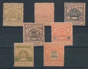 50380 BOLLI COMUNALI d'Epoca - CESANA - Lotto di 7 bolli - BELLI - Imagen 1 de 1