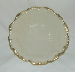 Vintage Lenox Leaf Bowl 6" Ivory Gold Mint With Label - Picture 1 of 5