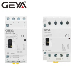 GEYA Modular AC Contactor 4P 16-63A 220V Manual Household Contactor Din Rail new - Picture 1 of 13