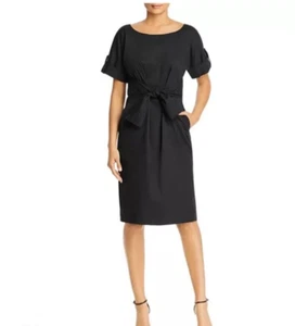 Donna Karan Womens Sz XS Tie Waist Shirt Dress Black - Picture 1 of 16