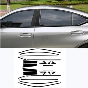 Para Lexus ES 250 300H 350 2019-2021 negro acero inoxidable ventana cubierta de tira - Imagen 1 de 5