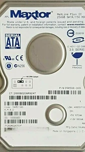 250 GB SATA Maxtor Maxline Plus II YAR511W0, Kmbd ,7200 RPM HDD Hard Drive - Picture 1 of 1