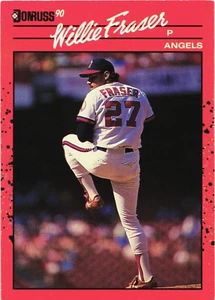 1990 - Donruss - Willie Fraser - Card # 587 - Los Angeles Angels - Baseball Card - Picture 1 of 2