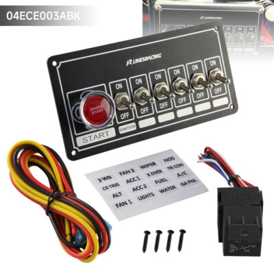 LR Racing panel de control encendido arranque motor 6 interruptores y luces panel de control BK - Imagen 1 de 4