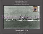USS Columbia CL 56 toile personnalisée livraison photo impression marine cadeau vétéran