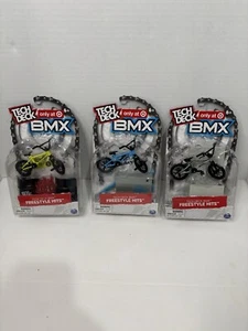 Set Of 3 Tech Deck BMX 1 Yellow 1 Blue 1 Grey Target Exclusive Freestyle Hits - Picture 1 of 5
