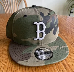 Boston Red Sox New Era Camo 9Fifty MLB Snapback Adjustable Hat - Picture 1 of 6