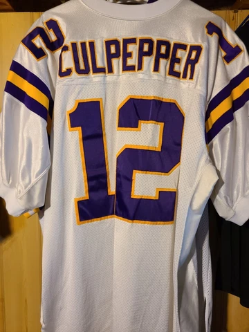 Daunte Culpepper Minnesota Vikings #12 Rookie Puma Authentic Jersey Men's 54 2XL Cover