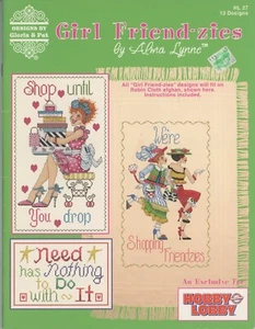 Gloria & Pat 25 Alma Lynne Girl Friend-zies 13 designs Cross Stitch Pattern - Picture 1 of 4