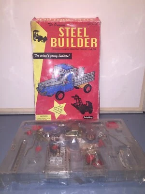 Vintage The Original Steel Builder Metal Construction Set By Schylling With Box - Image 1 of 4