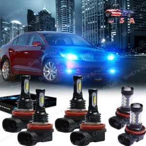 For Buick LaCrosse 2010-2013 6x BLUE LED Headlight Hi/Lo beam + Fog Light Bulbs - Picture 1 of 12