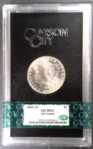 1882-CC Morgan Silver Dollar - GSA Hard Package- CAC MS 61 GSA Treasure (no box) - Picture 1 of 6