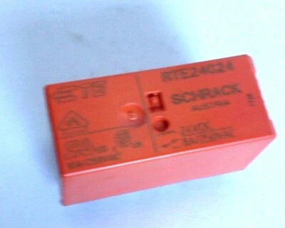 TE CONNECTIVITY PCB MOUNT NON LATCHING RELAY DPDT 24VDC COIL 8A 250V AC RTE24024 - Image 1 of 3