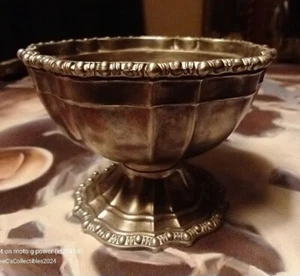 Vintage Avon Silver Plated Caviar/Candy Dish/Textured Rim & Base/Made In Italy - Picture 1 of 7