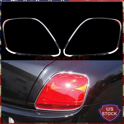 CHROME Rear Light Trims For Bentley Continental GT GTC SPEED 2003-2011 US STOCK - Image 1 of 4