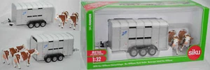 Siku 2890 Williams Livestock Trailer Silver Cows - Picture 1 of 1