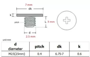 8 pcs x screws M2.5x3HP Toshiba Acer Asus Lenovo Dell Laptop Screen Lid Hinge - Picture 1 of 2