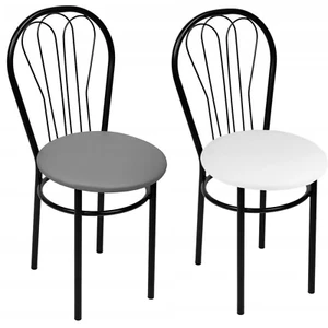 Stuhl - Venus - Küchenstuhl Sitzpolster Chrom Schwarz Bistrostuhl Esszimmer Cafe - Bild 1 von 27