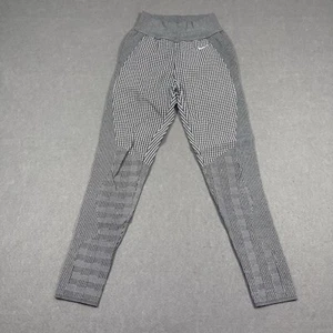NikeLab Leggings Womens Medium Black White Houndstooth Knit Activewear Italy - Foto 1 di 9