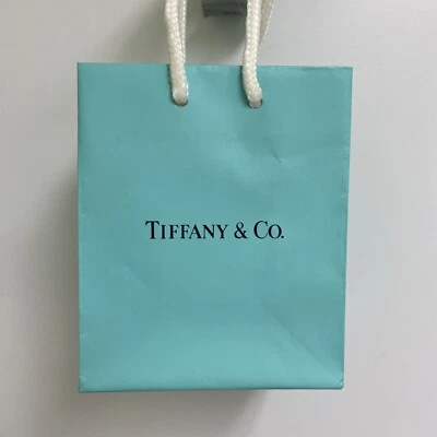 TIFFANY & Co. Packaging 5" x 6" x 3” small blue Paper Gift Shopping Bag - Image 1 of 4