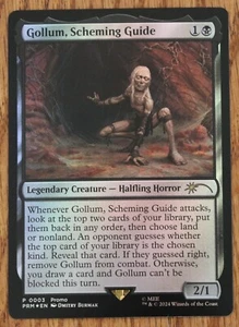 Magic The Gathering Gollum Scheming Guide LOTR Reventa Lámina Promo Tales of Middle-earth Casi Nuevo/Como Nuevo - Imagen 1 de 1