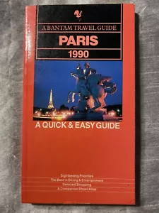 A Bantam Travel Guide Paris 1990, Small Paperback Book - Picture 1 of 5