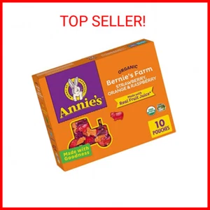 Annie's Organic Bernie's Farm Fruit Flavored Snacks Gluten Free 10 Pouches 7 Oz - Picture 1 of 2