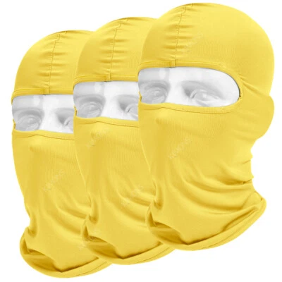 Balaclava 3 Pack - Full Face Ski Mask Lightweight Motorcycle Warmer Hat Lycra - Image 1 of 4