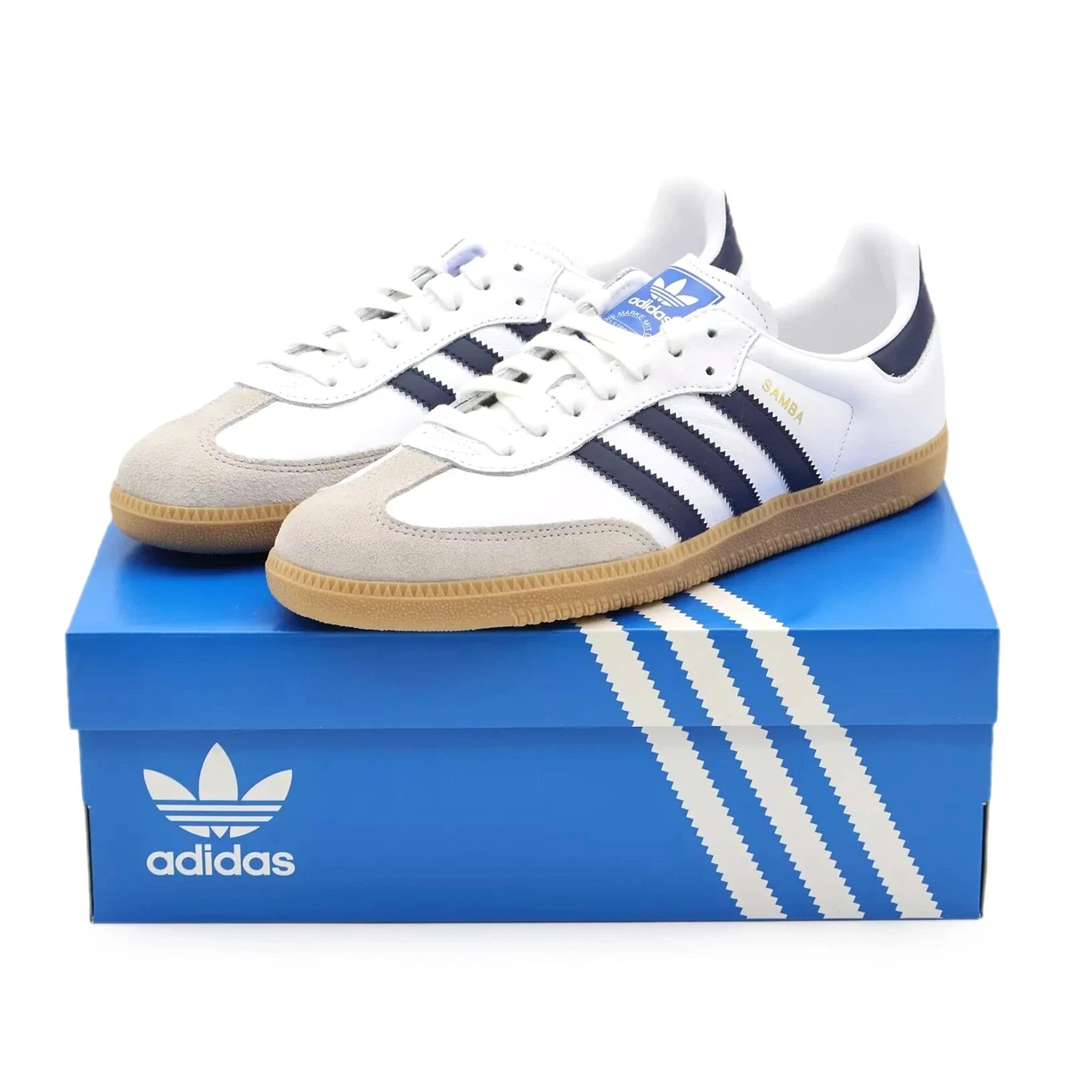 adidas Samba OG White Navy for sale | eBay