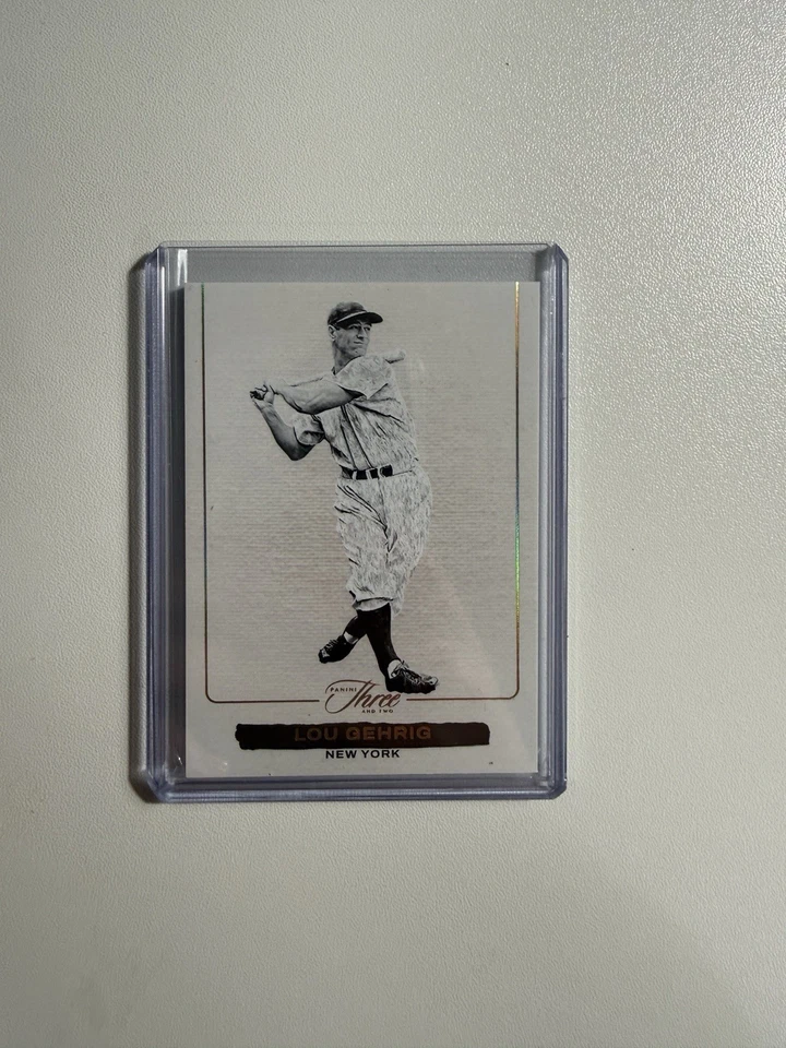Panini Three & Two 2025- Lou Gehrig pizarra en blanco estuche SSP Hit #9 Foto 1 de 2