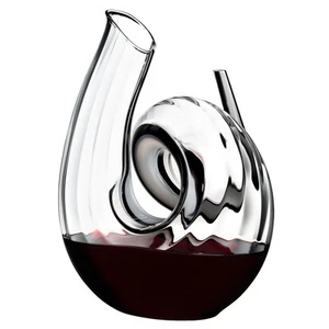 NEW Riedel Fatto A Mano Black & White Curly Decanter - Picture 1 of 4