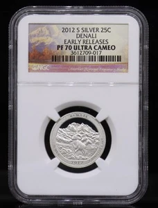 2012-S ATB Denali Silver Quarter NGC PF70 Ultra Cameo - Picture 1 of 4