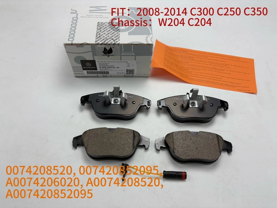 Pastillas de freno traseras con sensor para 2008-2017 C230/250/300/350 E350/400/550 GLK250/350 Foto 1 de 2