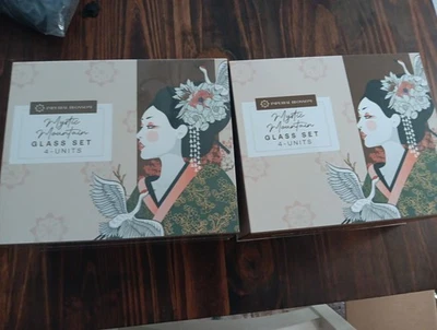 8 tazas de vidrio Mystic Mountain Foto 1 de 4