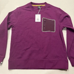 Bonobos Fielder Sweater Mens S Purple Fleece Crew Neck Adult  - Picture 1 of 8