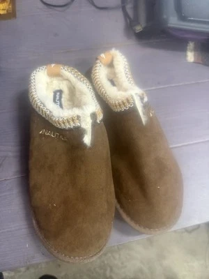 Zapatillas Nautica Darja Talla 9/10 Zapatos de Microgamuza Sin Cordones Marrón Oscuro Foto 1 de 4