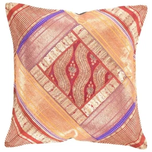 Vintage Sari Seide Quadrat Kissenbezug 16" - Bild 1 von 2